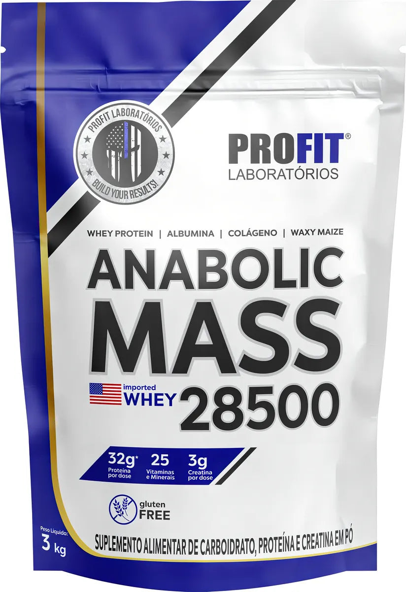 Hipercalórico Anabolic Mass 28500 3kg - Profit Labs