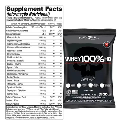 100% Whey 3W 900g + Creatina turbo 300g - Black skull