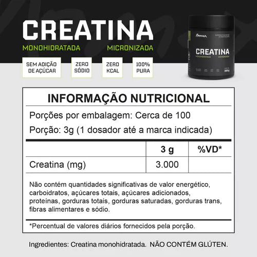 Creatina 100% Pura 300g Monohidratada y Micronizada - Nomex Nutrition