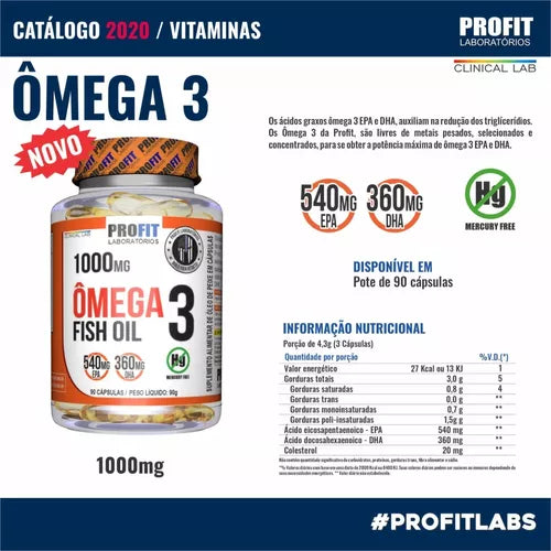 Omega 3 1000mg 90 caps - Profit Labs