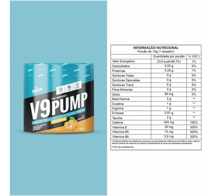 Pre Workout V9 PUMP 300g  - Shark Pro
