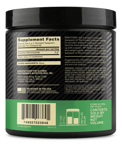 Creatina Optimum Nutrition Micronizada
