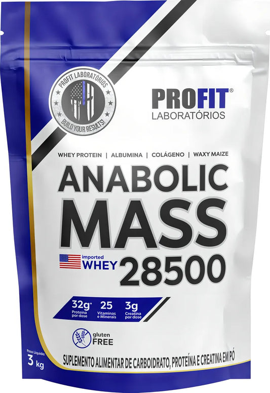 Hipercalórico Anabolic Mass 28500 3kg - Profit Labs