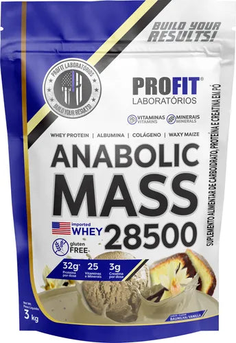 Hipercalórico Anabolic Mass 28500 3kg - Profit Labs