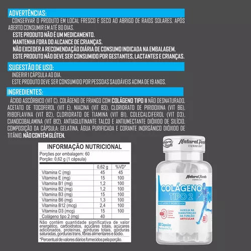 Colágeno tipo 2 + Vitaminas Rodillas y Articulación 60 caps - Clinical Labs