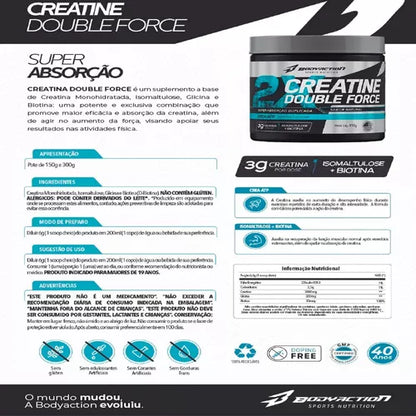 Creatina monohidratada Double Force 150g BodyAction