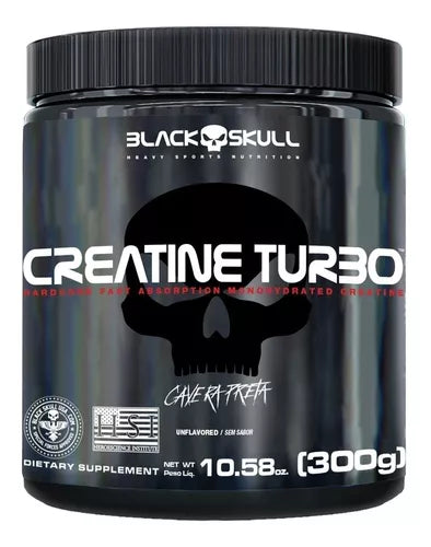 Creatina Turbo Monohidratada 300g Black Skull - OFERTA