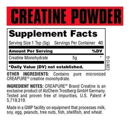 Creatina pura - Creatina monohidratada Universal Nutrition 200g