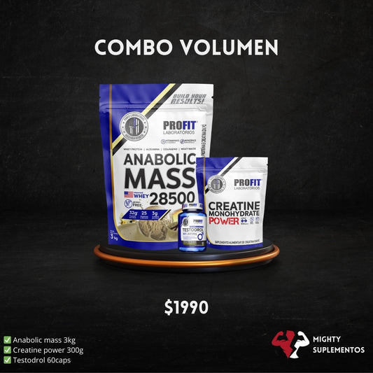 Combo Anabolic Mass + Creatina Power + Testodrol - Profit Labs