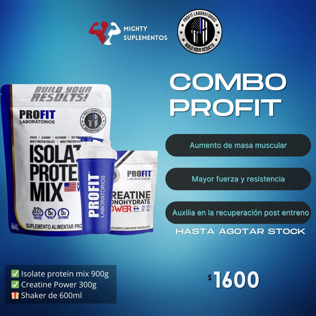 Combo Whey + Creatina + Shaker de Regalo - Profit