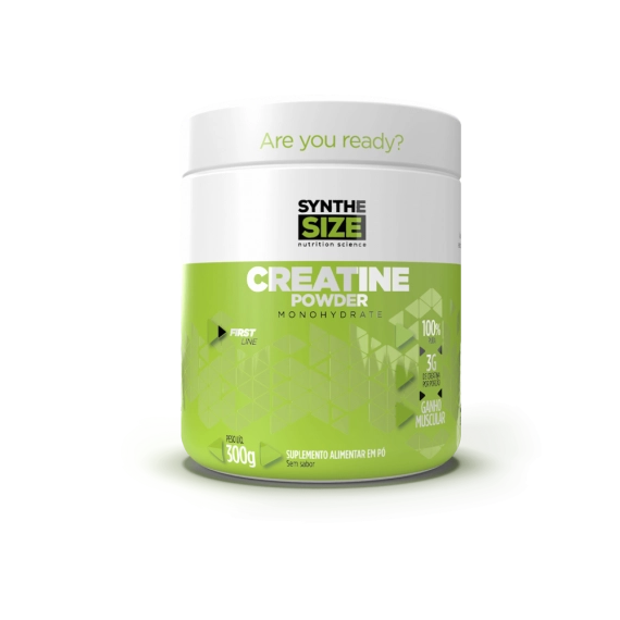 Creatina Monohidratada 100% Pura Synthesize – 300 g, Sin Sabor